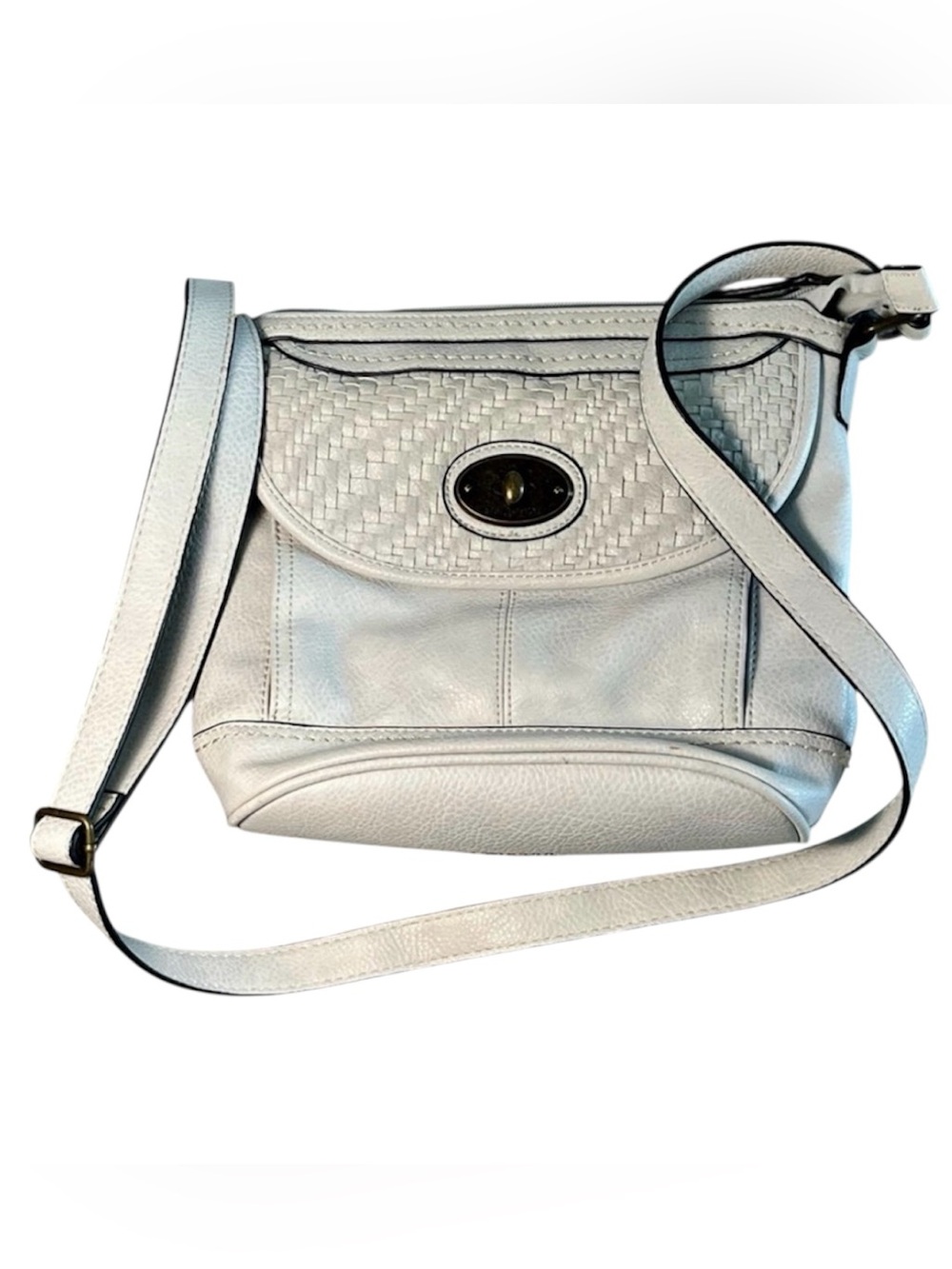 Concept White crossbody bag with gold hardware
